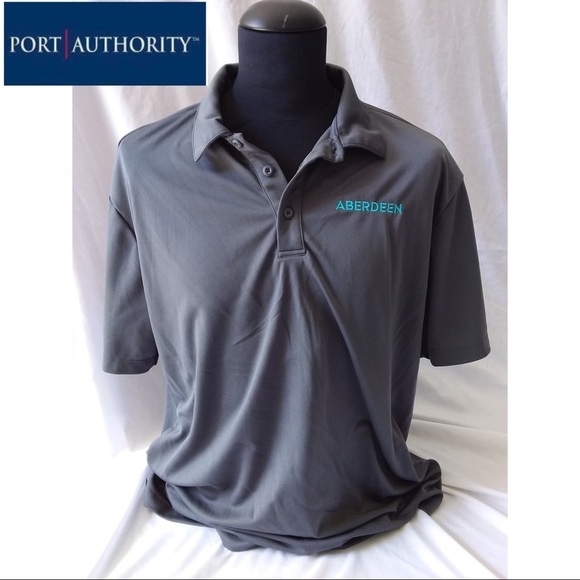 ⭐️ Port Authority Dark Grey Polo Shirt - Picture 1 of 7